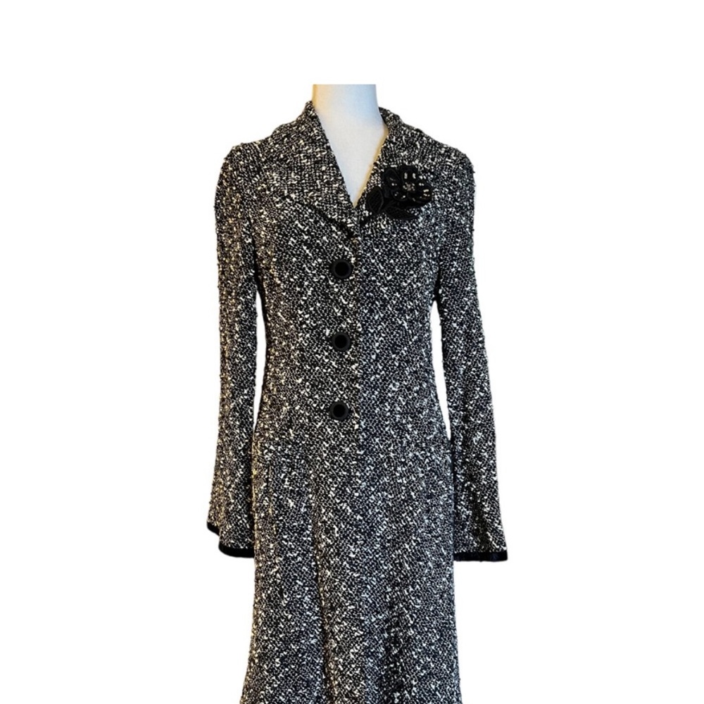 Nanette Lepore Light Weight Wool Blend Tweed Coat Large
